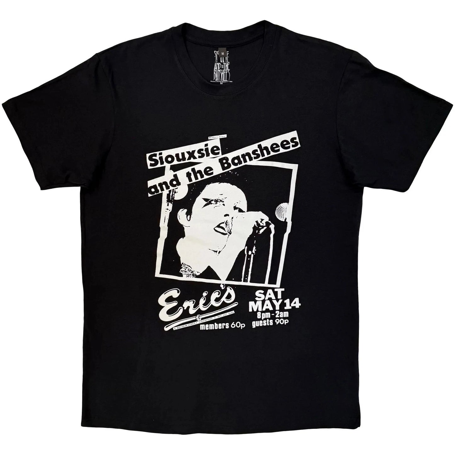 Siouxsie & The Banshees Premium Carbon T-Shirt: Eric's (Black) OFFICIAL NEW