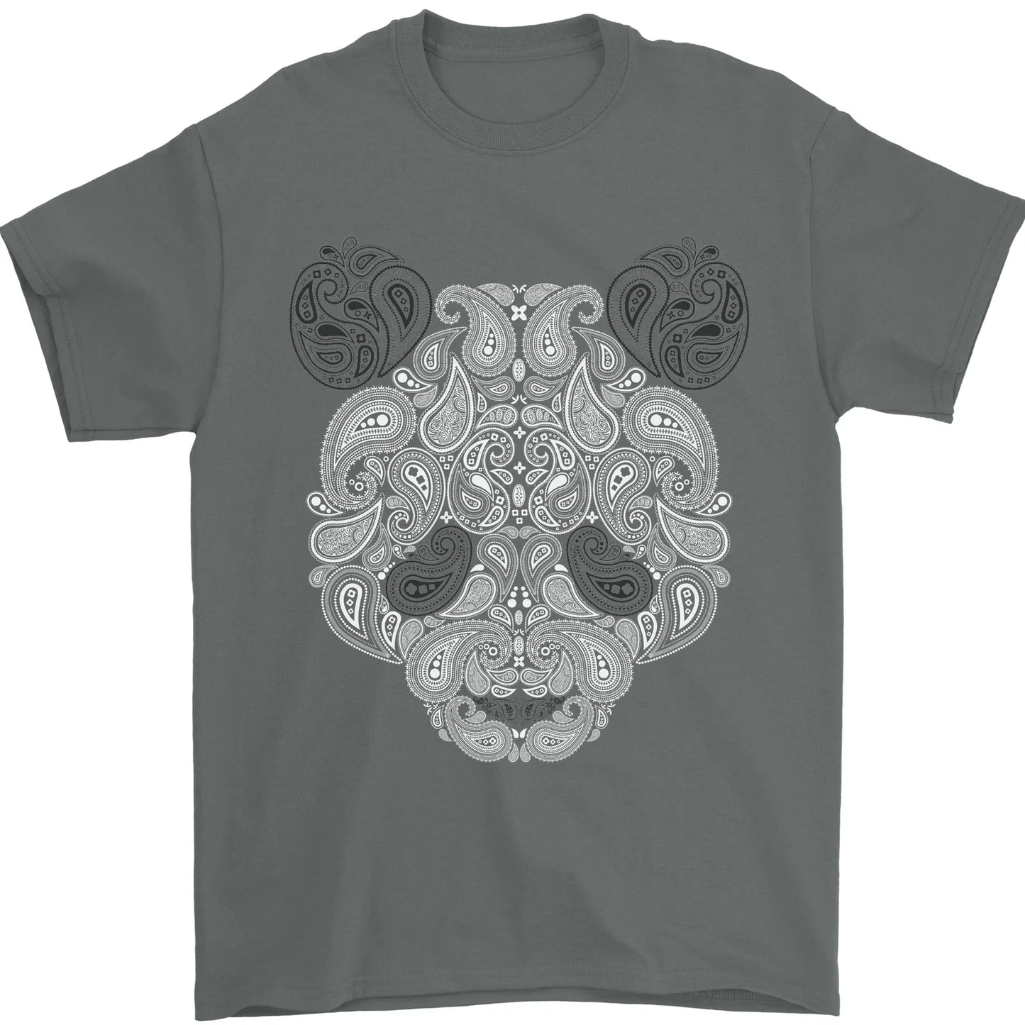 Paisley Panda Bear Mens T-Shirt 100% Cotton