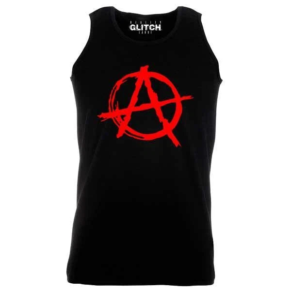 Anarchy Symbol Vest Men's Punk Rock Bedlam Evil Anarchist Rocker War Funny