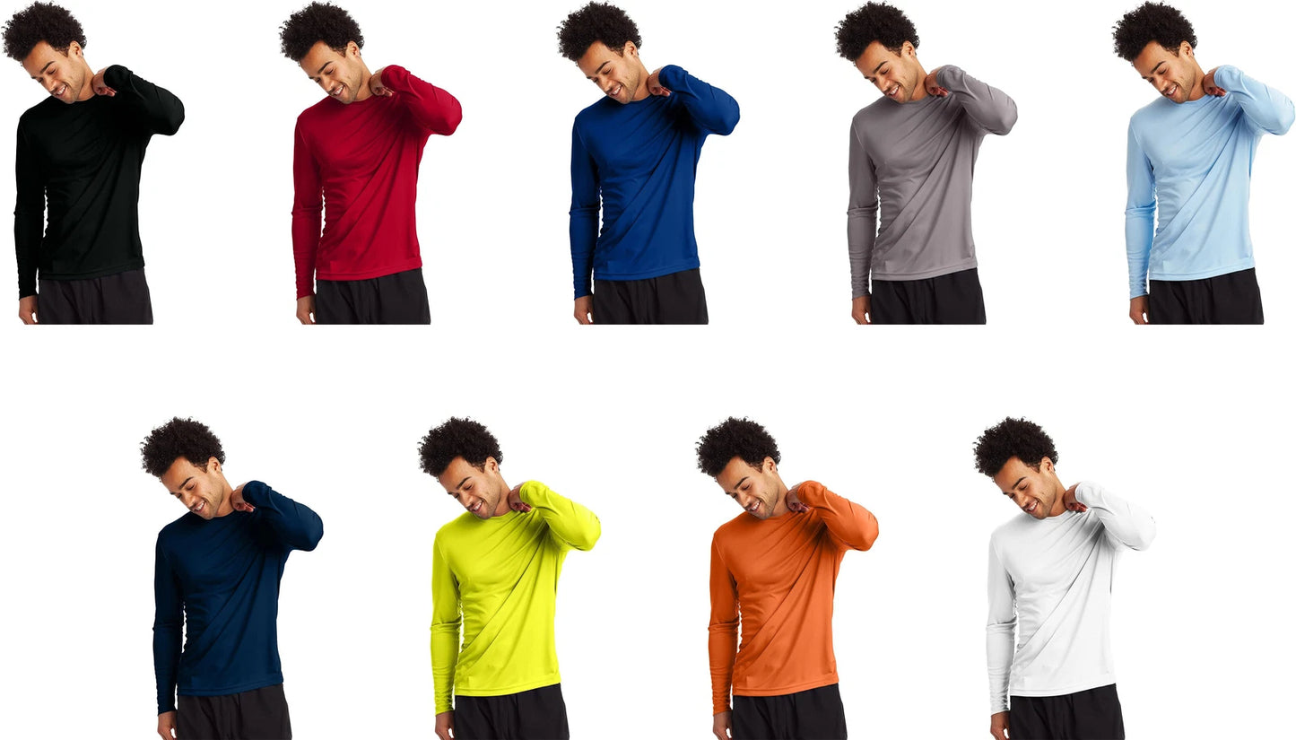 Hanes Sport Men's Cool Dri Long-Sleeve T-Shirt (2 Pack)