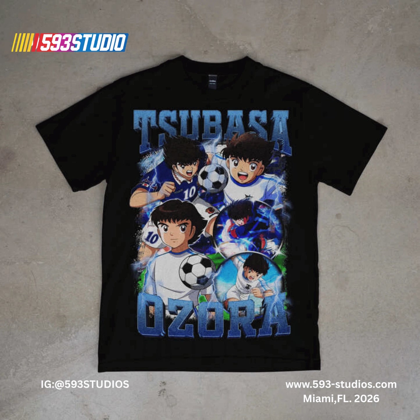 Captain Tsubasa Anime T-Shirt Soccer Manga Graphic Soccer |Oliver Atom