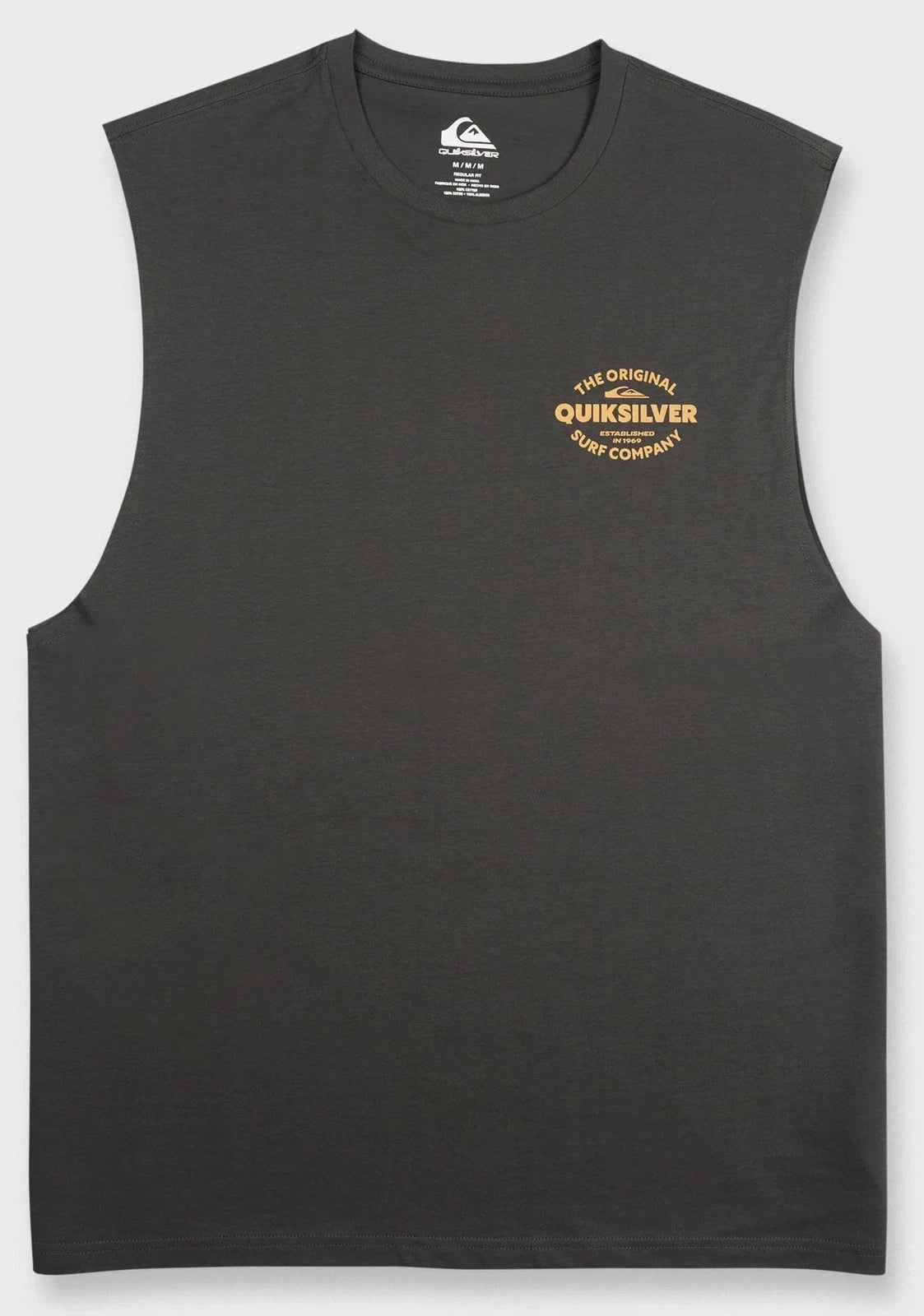 Quiksilver Men's The Shed Tank Top - Oversized Cotton Muscle Tank, Phantom - New