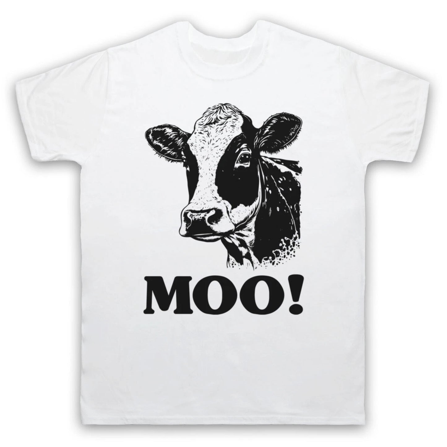 COW MOO! FUNNY SLOGAN BOVINE QUOTE NOISE SILLY MENS & WOMENS T-SHIRT