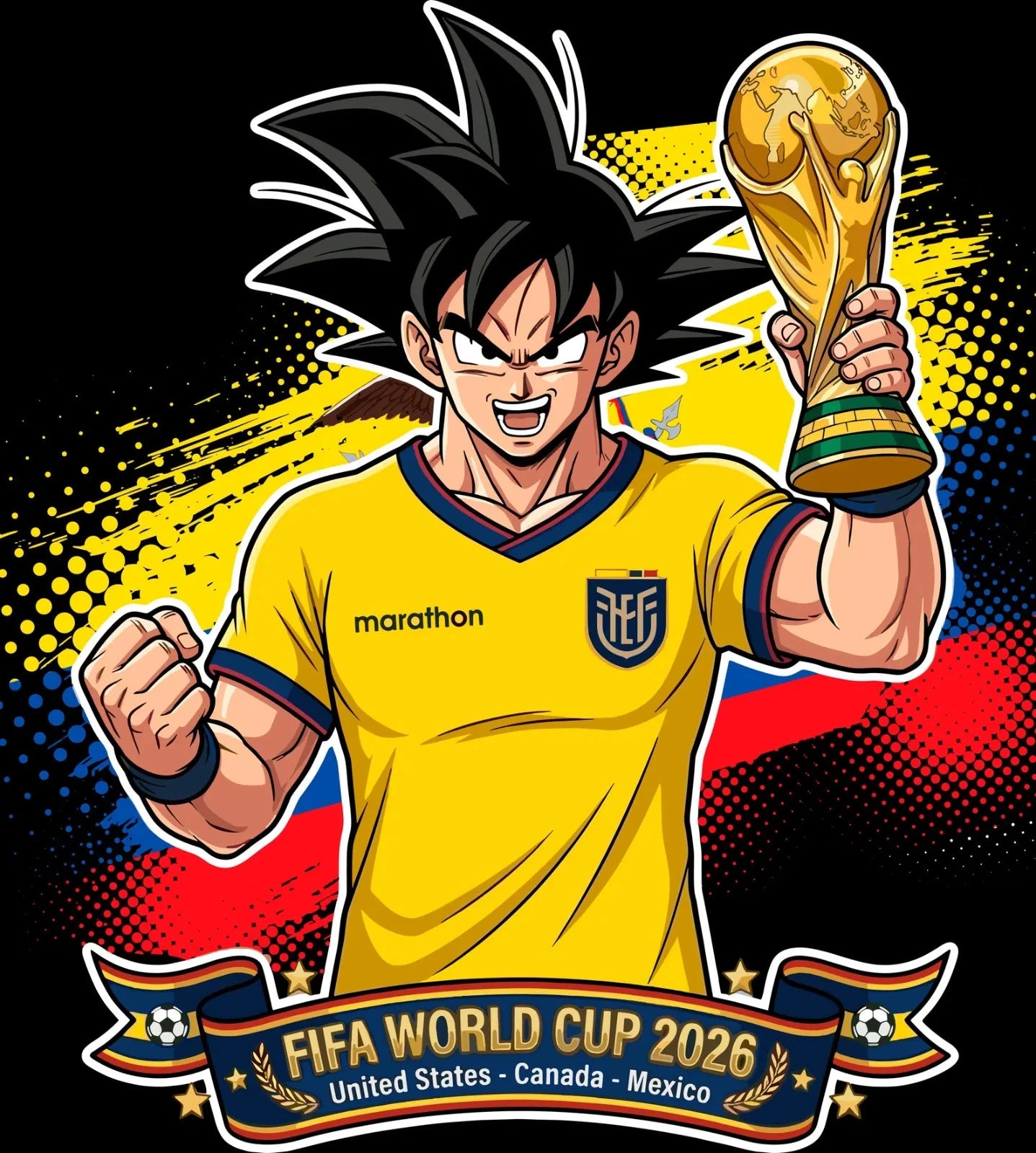 ecuador World Cup Football DTF Iron On Heat Transfer Unisex Soccer T shirt