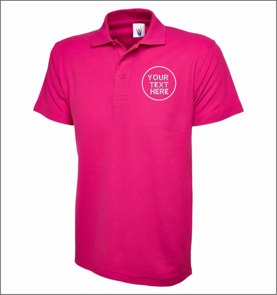 Personalised Embroidered Poloshirt Uneek UC101 Classic Workwear Polo Tee Shirts