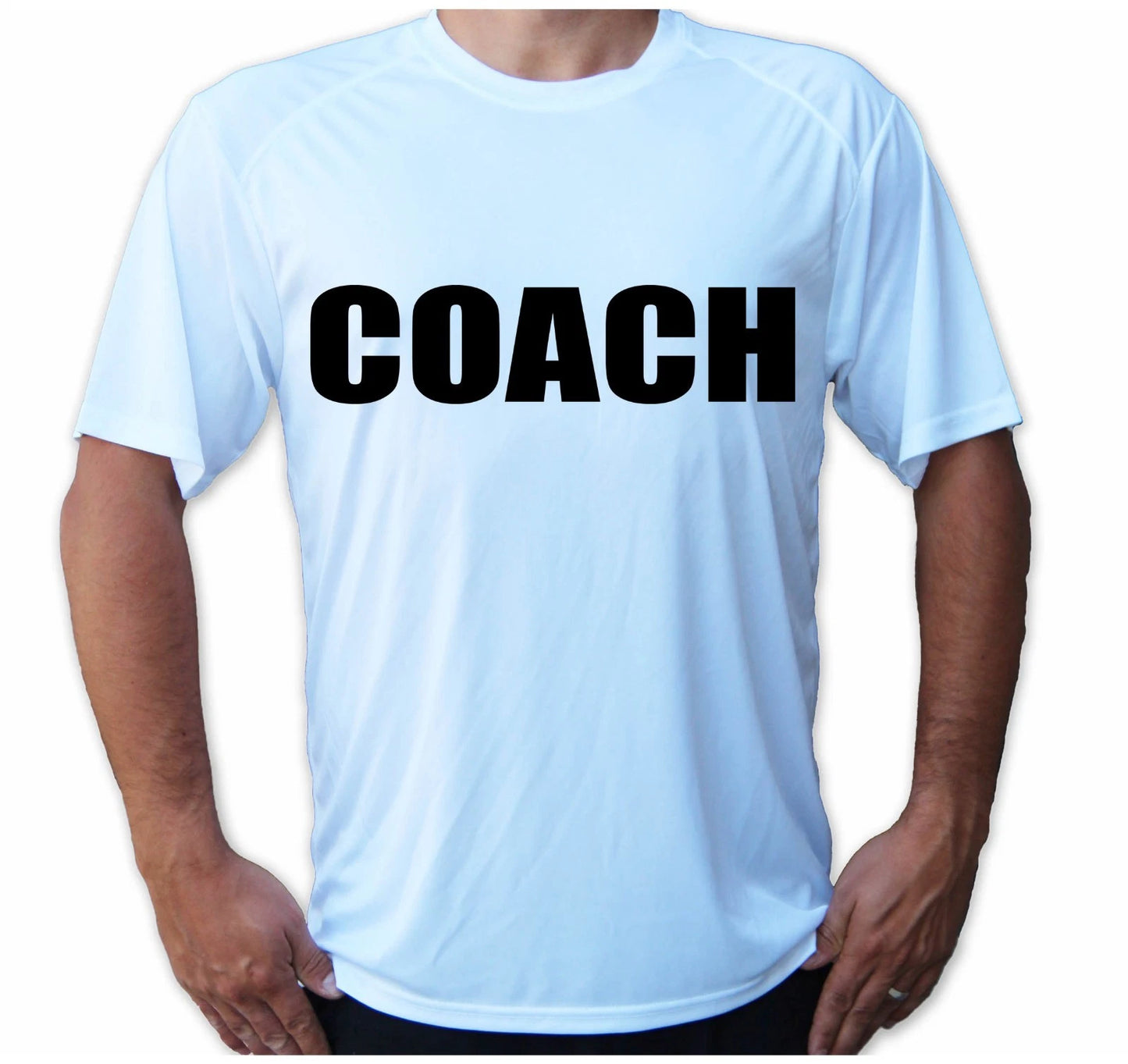 Soccer Tennis Coach College Team Sport Tee Sleeve UPF 30 T-Shirt UV Protection