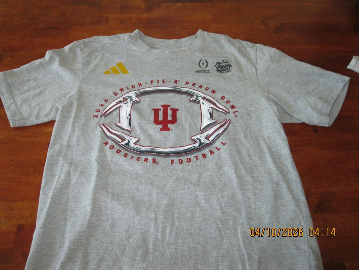 ADIDAS NEW XS Indiana Football Champions 2026 Peach Bowl College Playoff Champ
