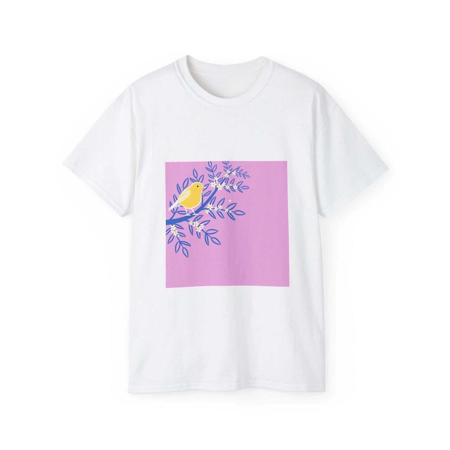 Floral Nature Bird Branch | Custom Graphic T-Shirt