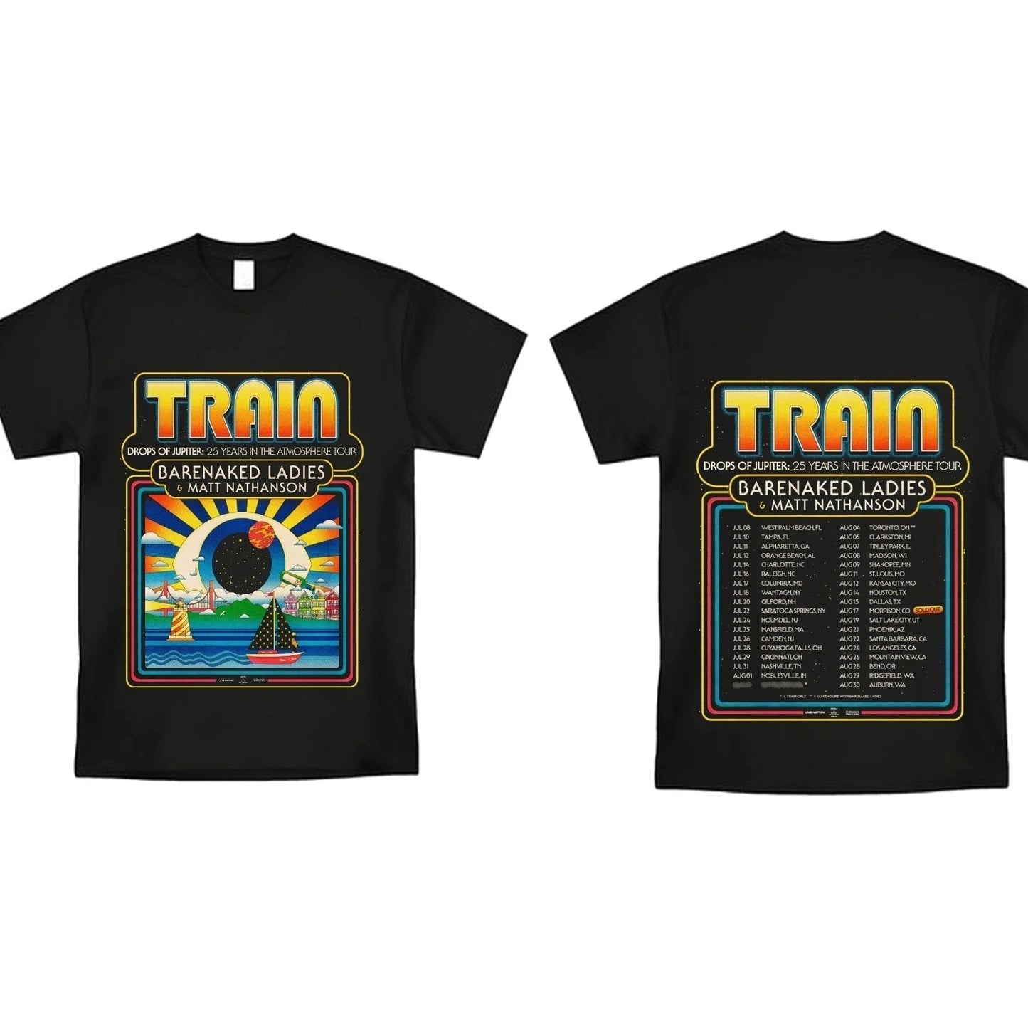 Train 2026 Tour 'Drops Of Jupiter 25 Years In The Atmosphere' T-shirt