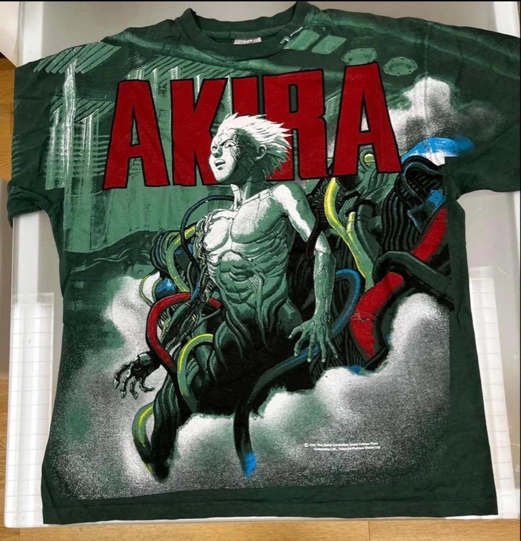 Vintage 90s Akira Anime Graphic T Shirt Rare black XL Extremelyrare excellent