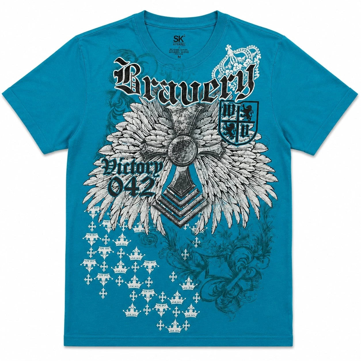 Y2K SK2 Apparel Bravery Victory 042 Graphic T-Shirt Size M