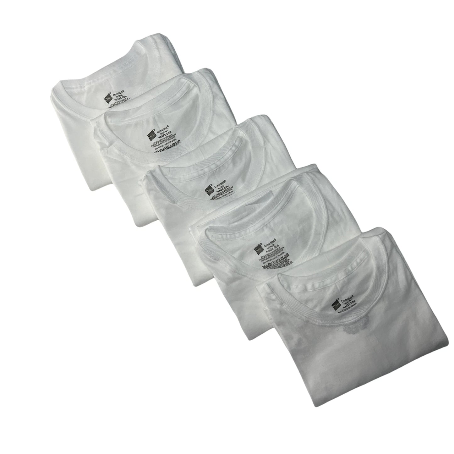 Hanes T-Shirt Men's Comfort Soft Super Value 5pk Crew Neck White