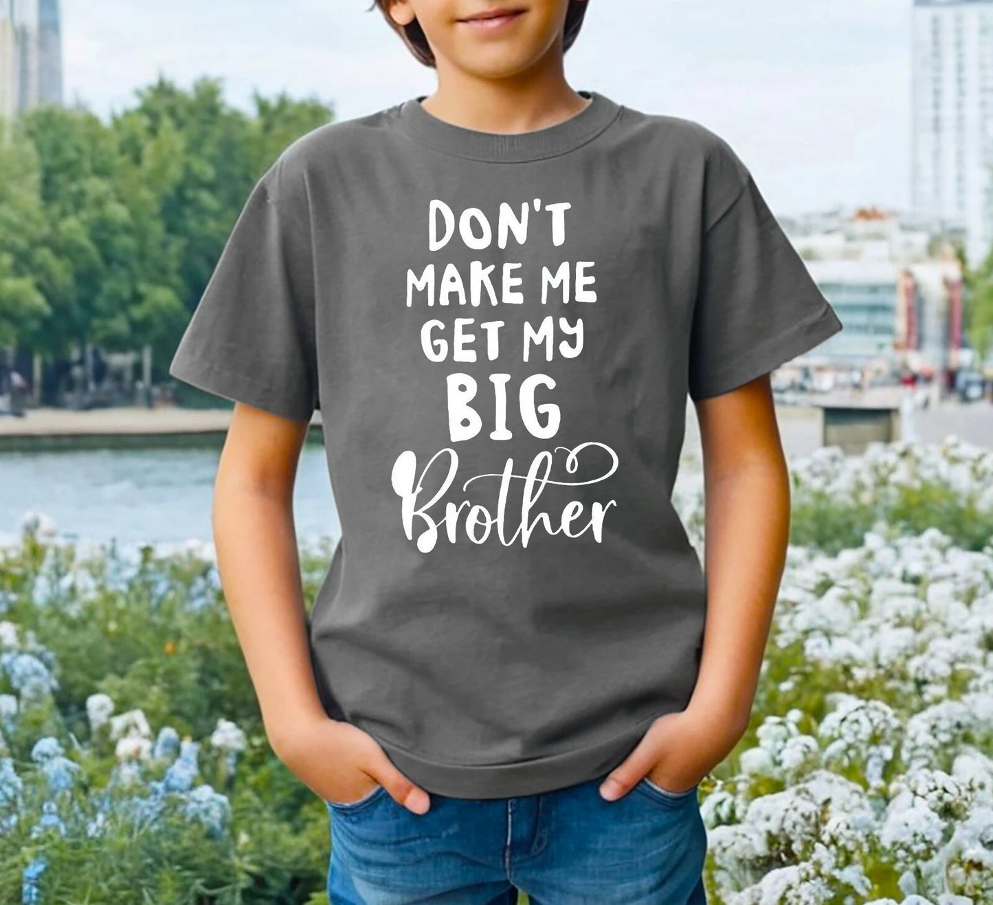 DON'T MAKE ME Casual Simple Big Letter Print Cute Children Top Tee