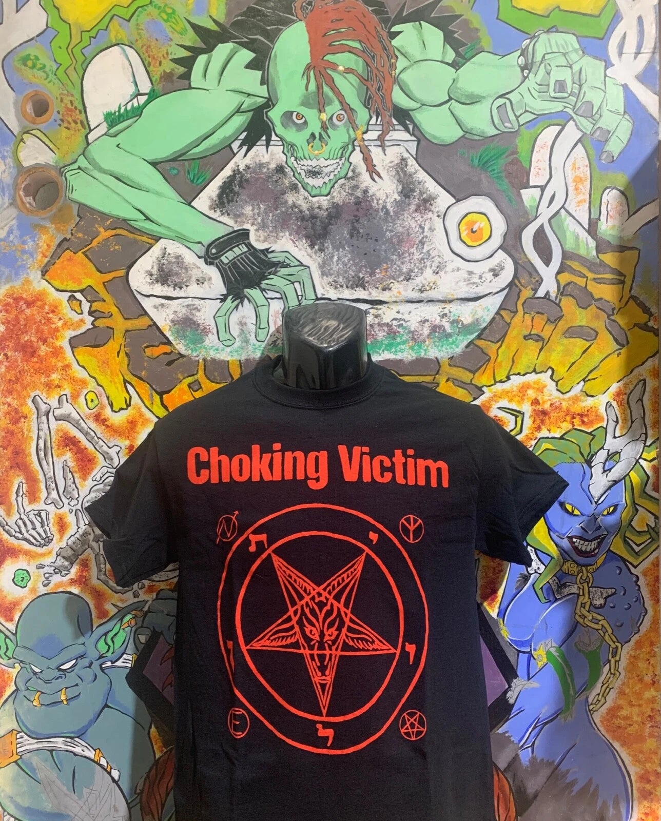 Choking Victim "Pentagram" Shirt Leftover Crack Punk Subhumans INDK Ska OI