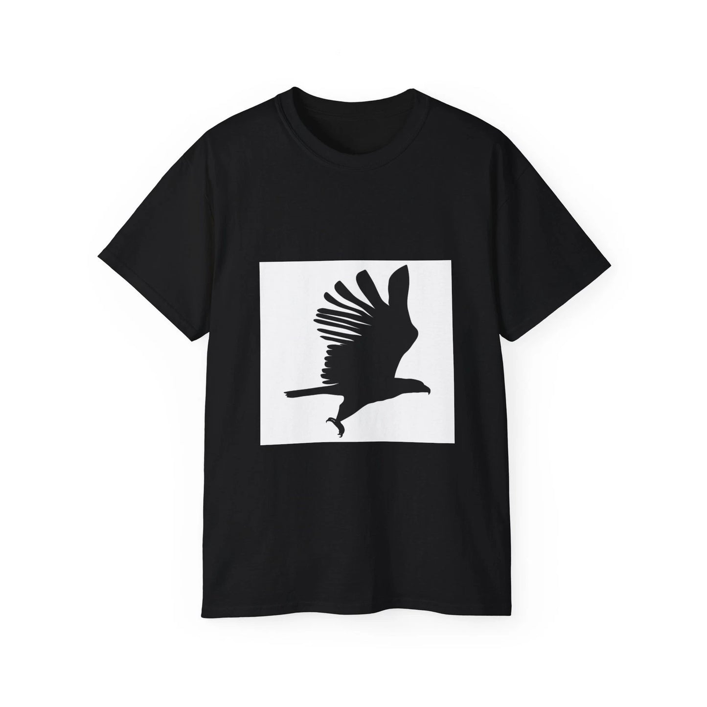 Eagle Silhouette Bird Symbol Animal Sign | Custom Graphic T-Shirt