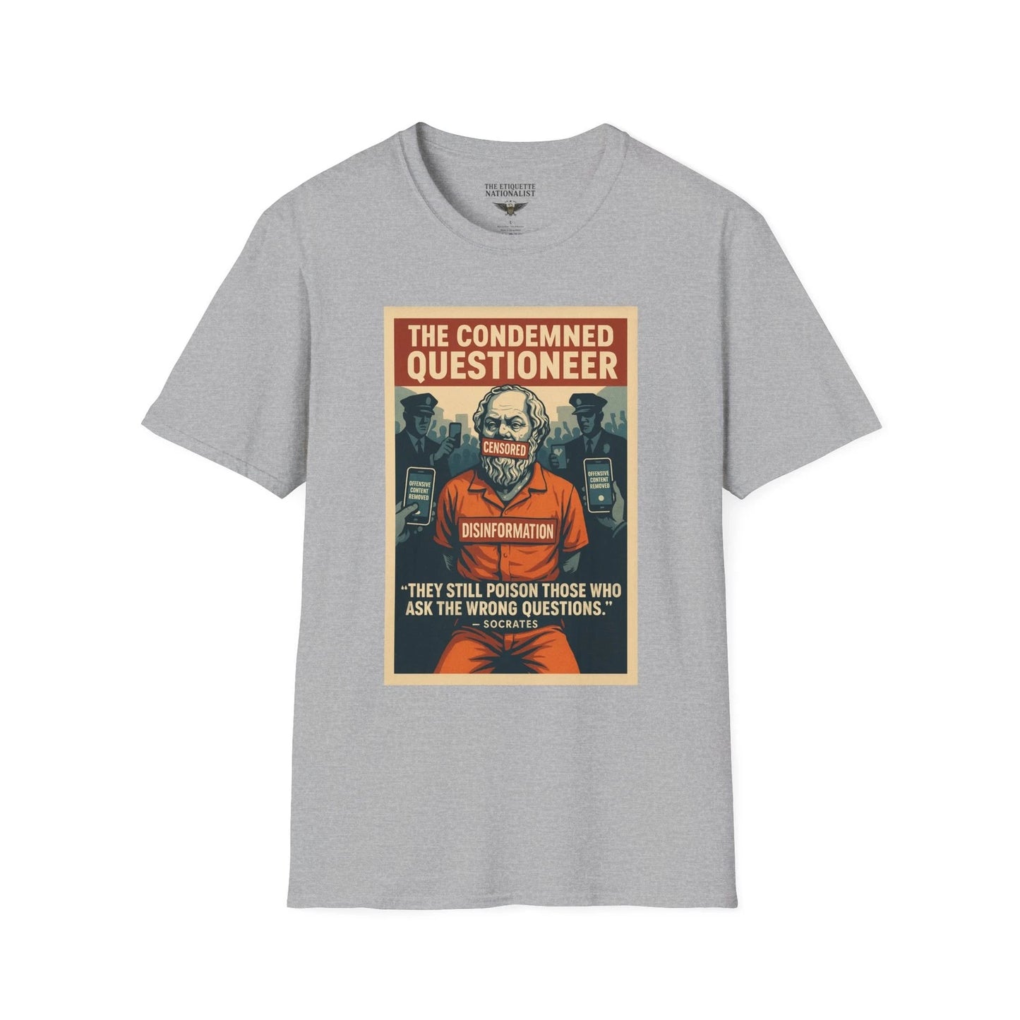 The Condemned Questioner Unisex Graphic Tee Socrates Censorship Philosophy