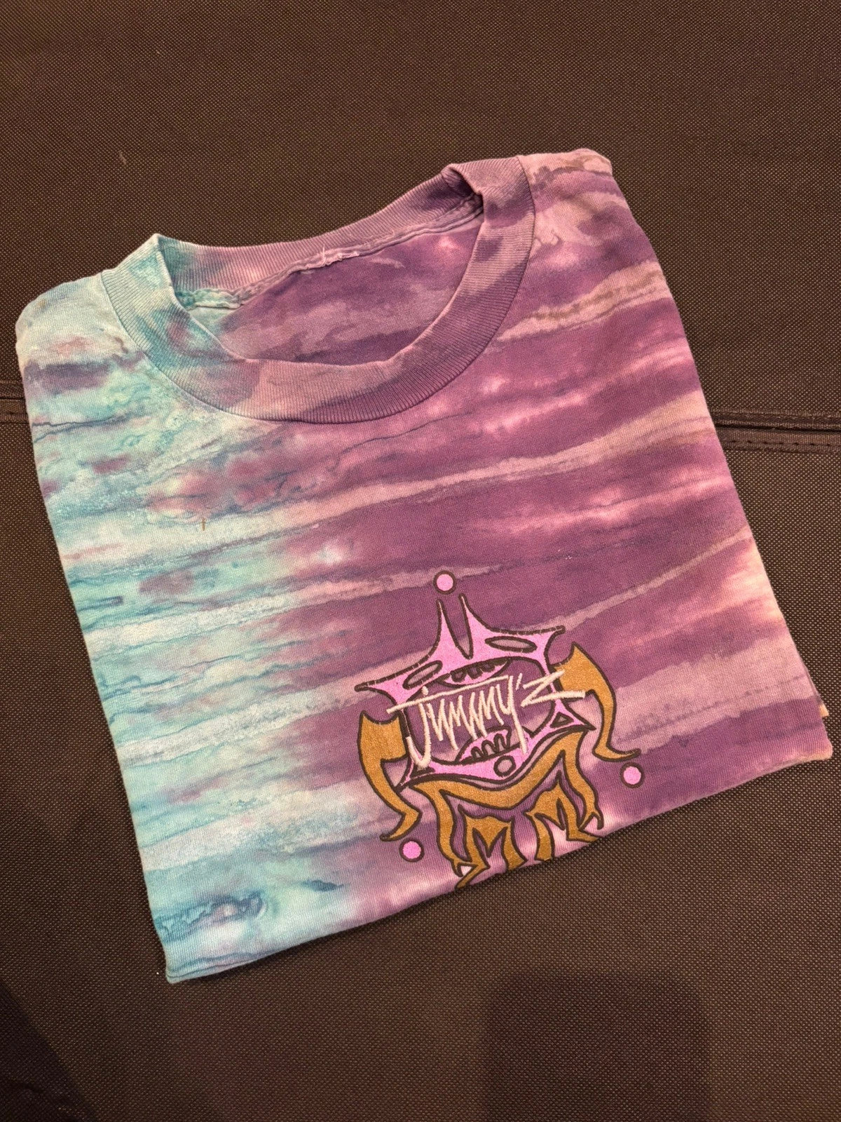 T- Shirt Men L Multicolor Tie-Dye Crew Neck