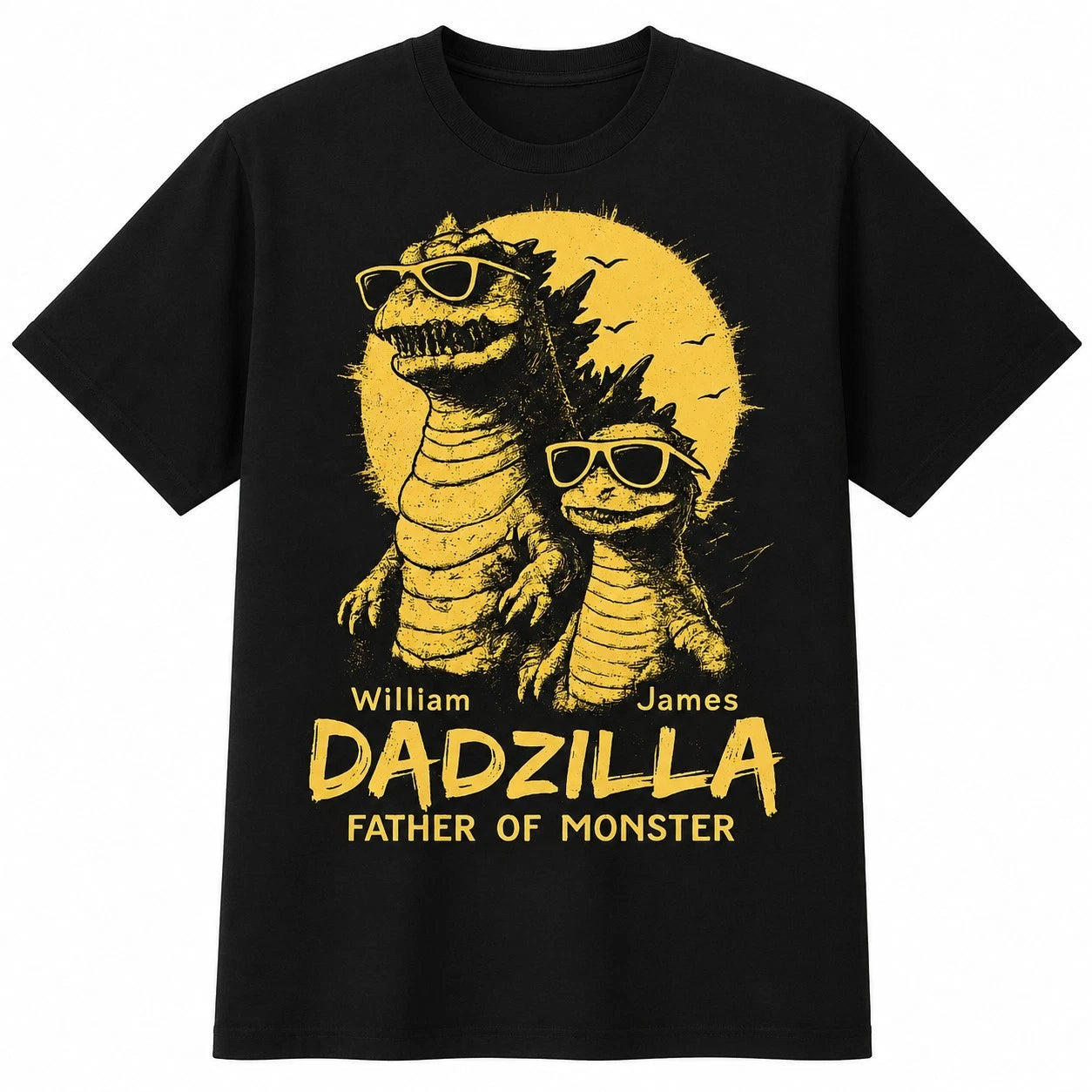 Personalized Dadzilla TShirt Custom Name Father Of Monsters Shirt Funny Dad Gift