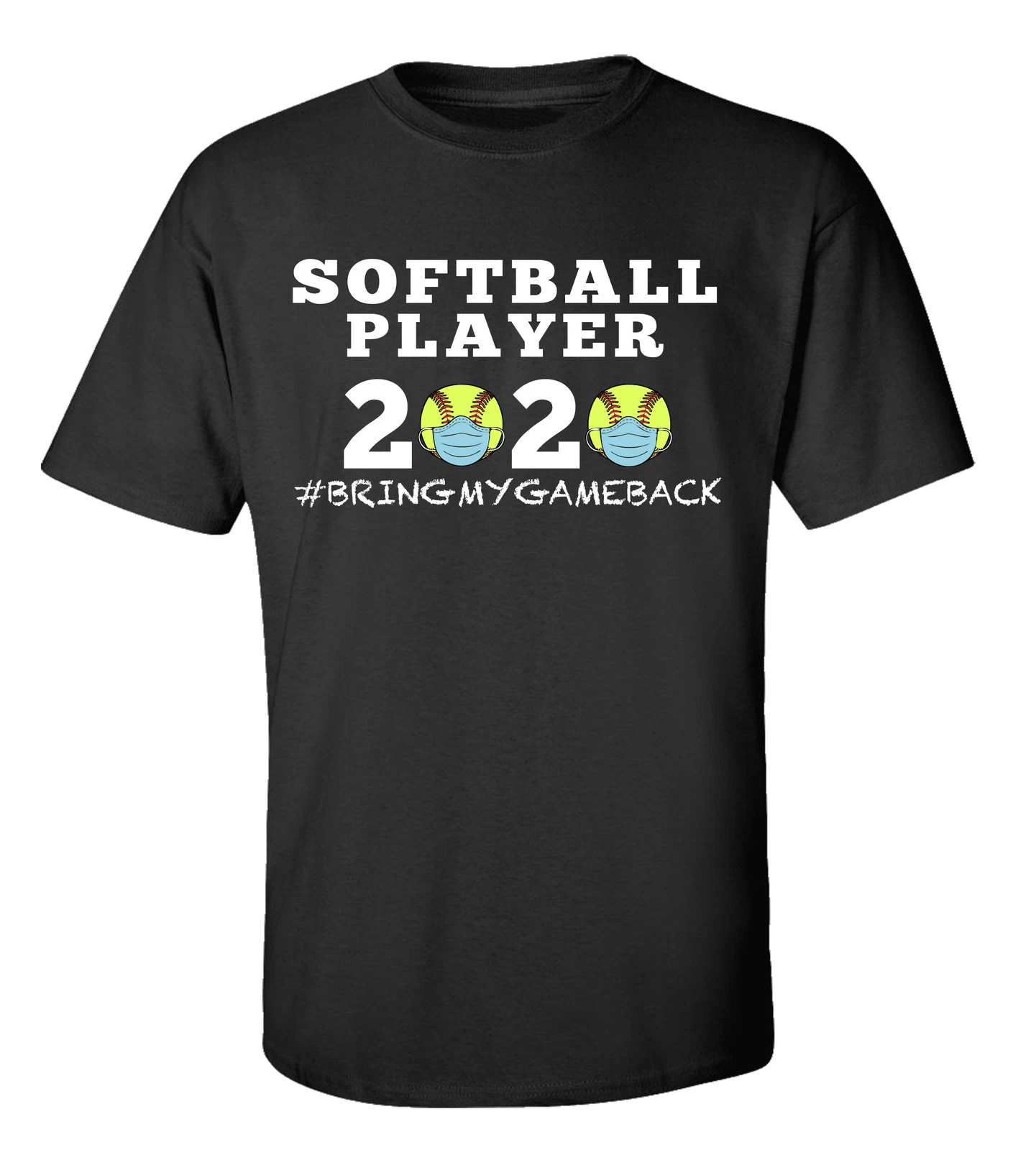 Women's Unisex Adult Softball Player 2020 Bring My Game Back Short Sleeve