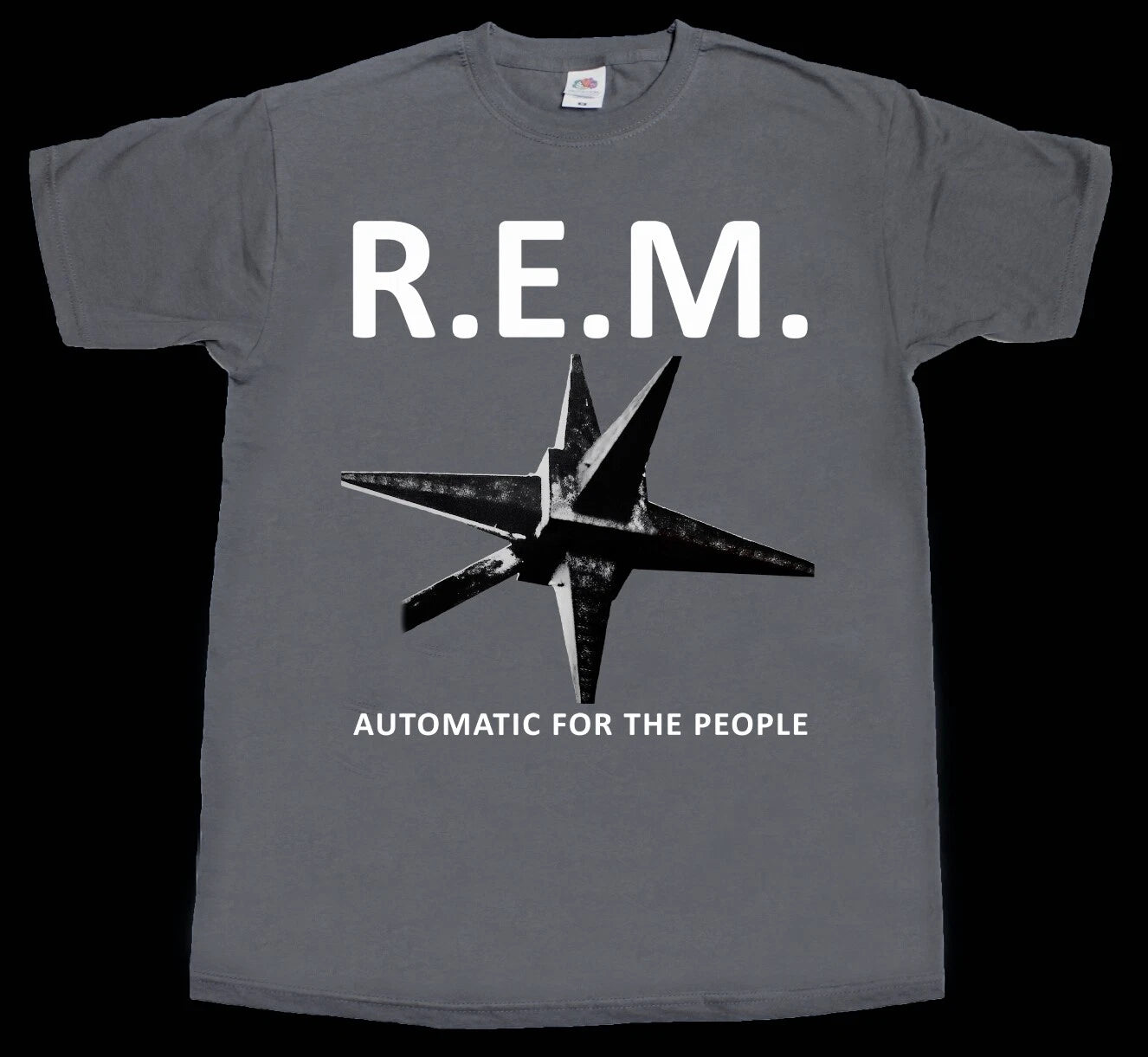 R.E.M. REM AUTOMATIC FOR THE PEOPLE 92 SHORT - LONG SLEEVE NEW GRAY T-SHIRT