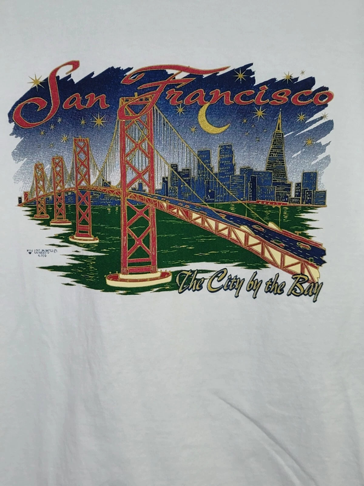 SAN FRANCISCO THE CITY BY THE BAY XL TShirt 1995 MBS Love Unlimited.. (BOX50)