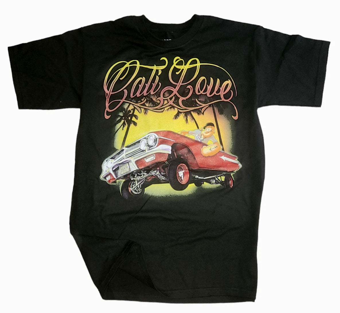 Popeye the Sailor Men's T-shirt Classic Car Vintage Cartoon -100% Cotton -NEW