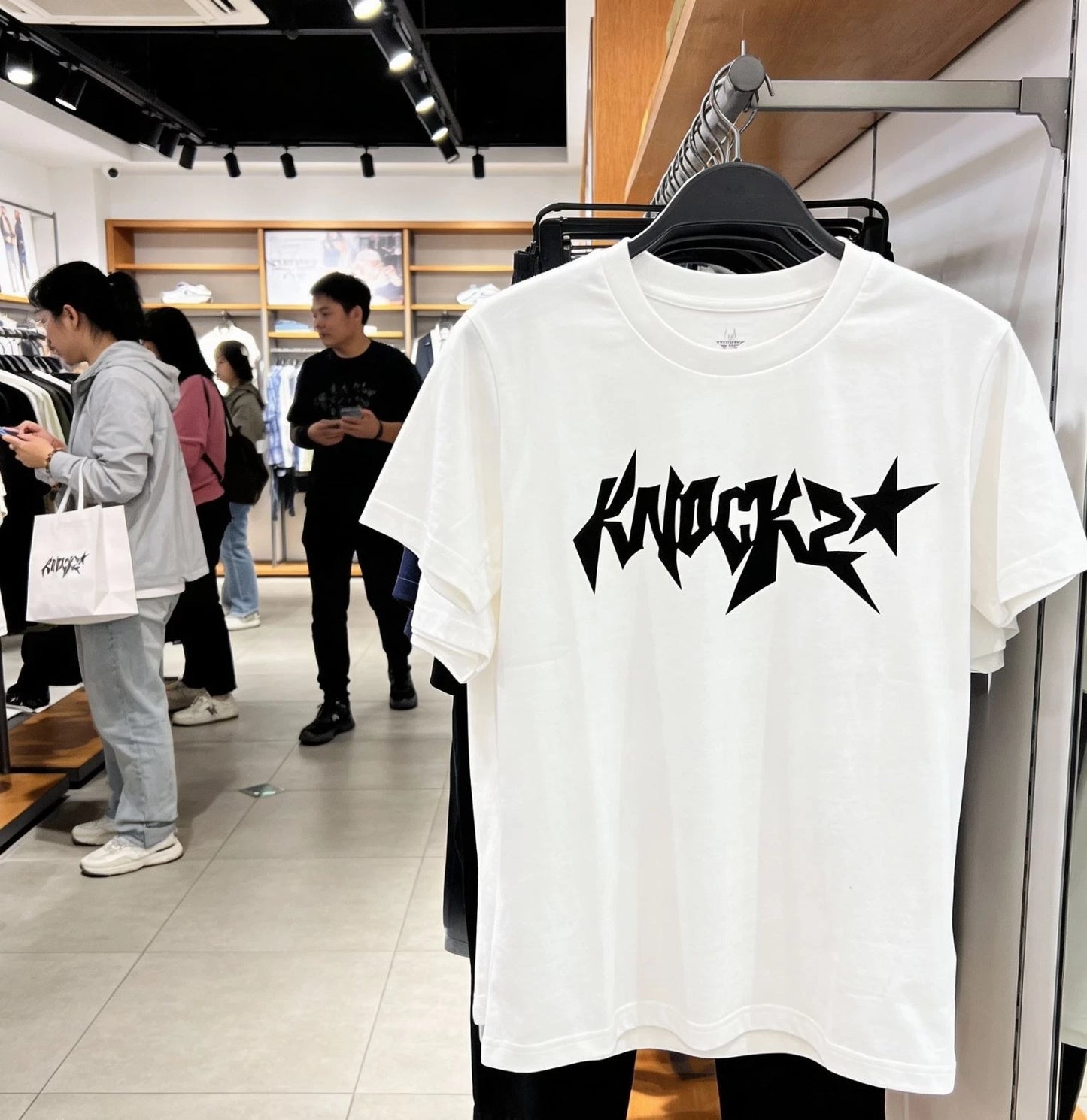 Knock2 Dubstep DJ Logo WHITE Tee Shirt