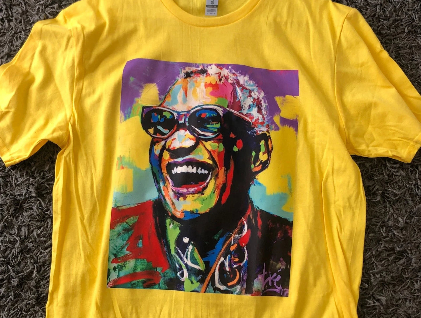 Ray Charles Colorful Custom T-shirt