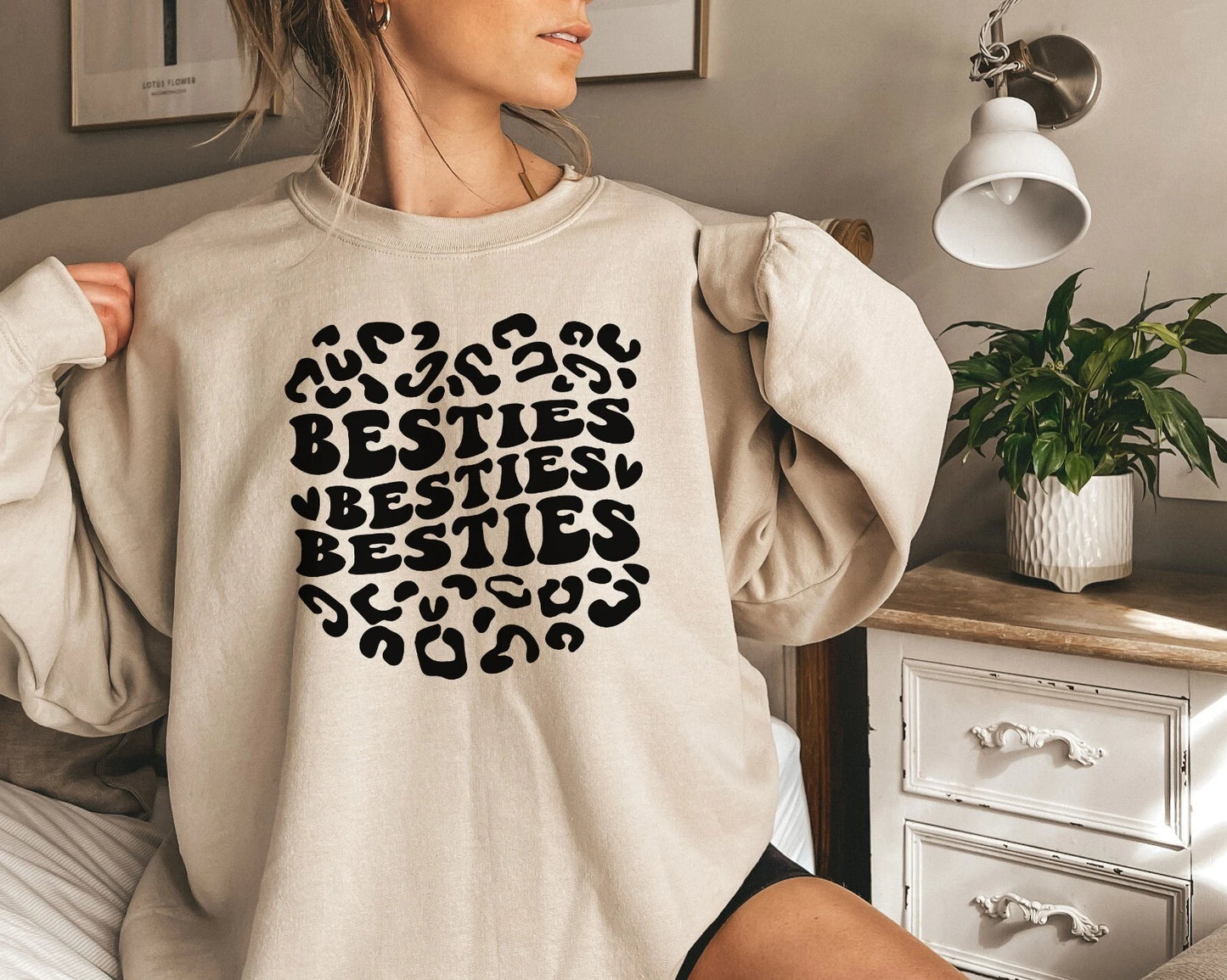 Besties Sweatshirt Best Friend Crewneck Gift for best friend Oversize Sweatshirt