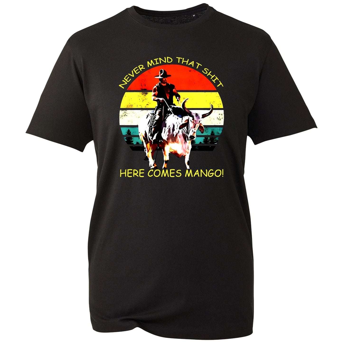 Blazing Saddles T-Shirt Never Mind That Here Comes Mongo Movie Quote Tee New