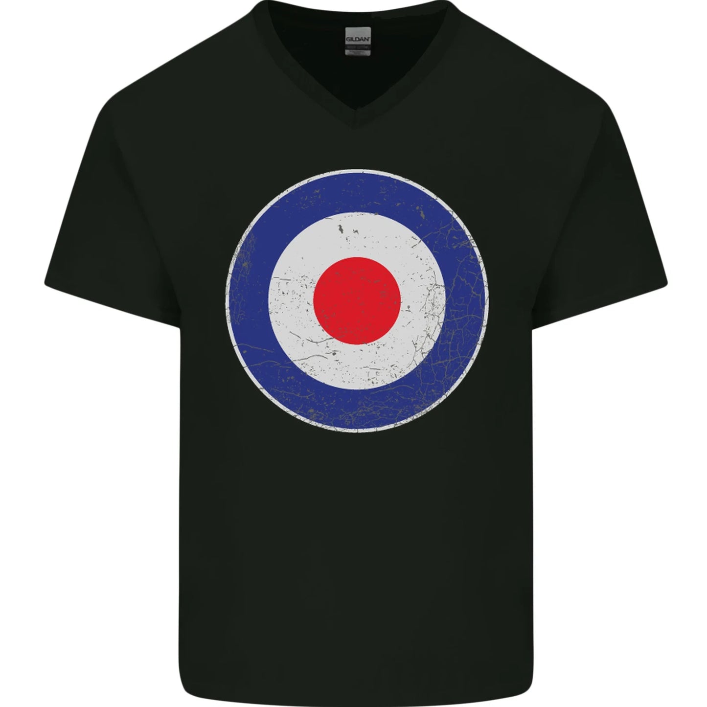 MOD Logo Scooter Biker RAF Royal Air Force Mens V-Neck Cotton T-Shirt