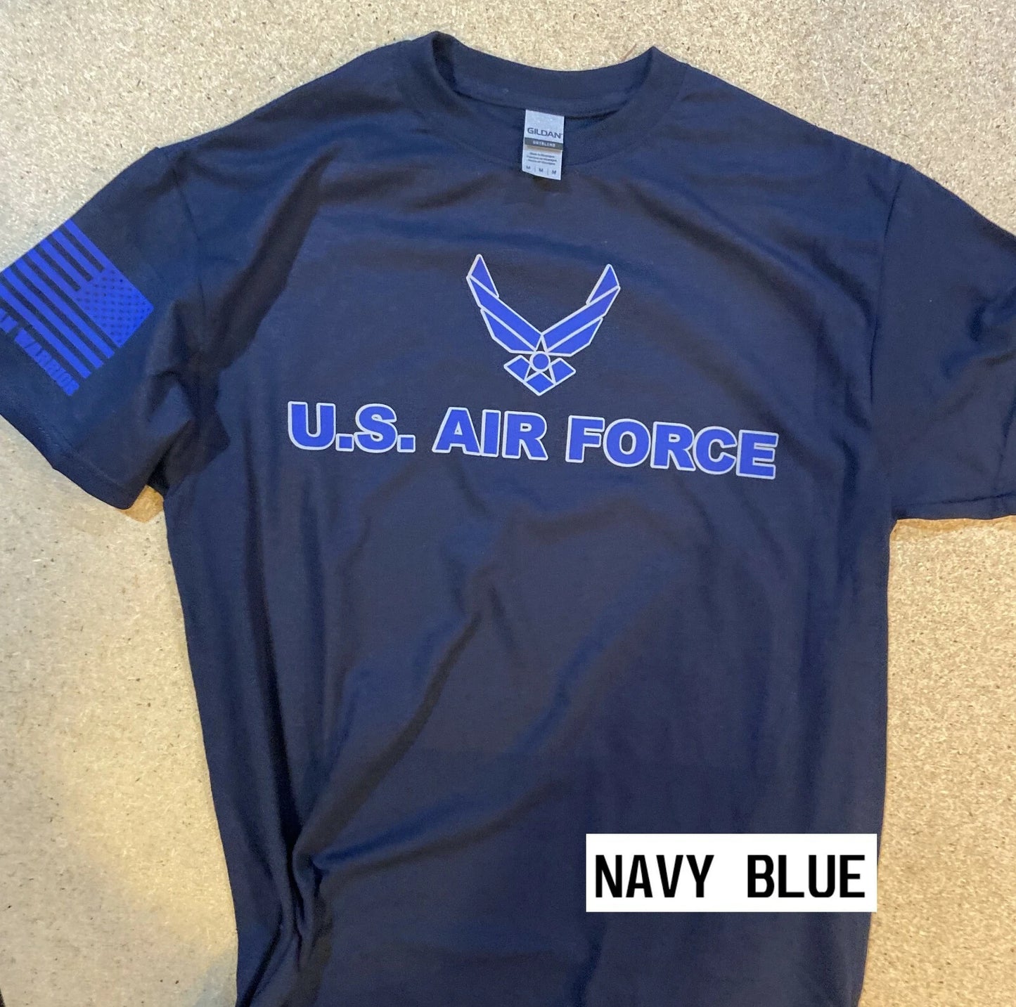 Air Force t-shirt, military for a air force veteran 2X navy Blue