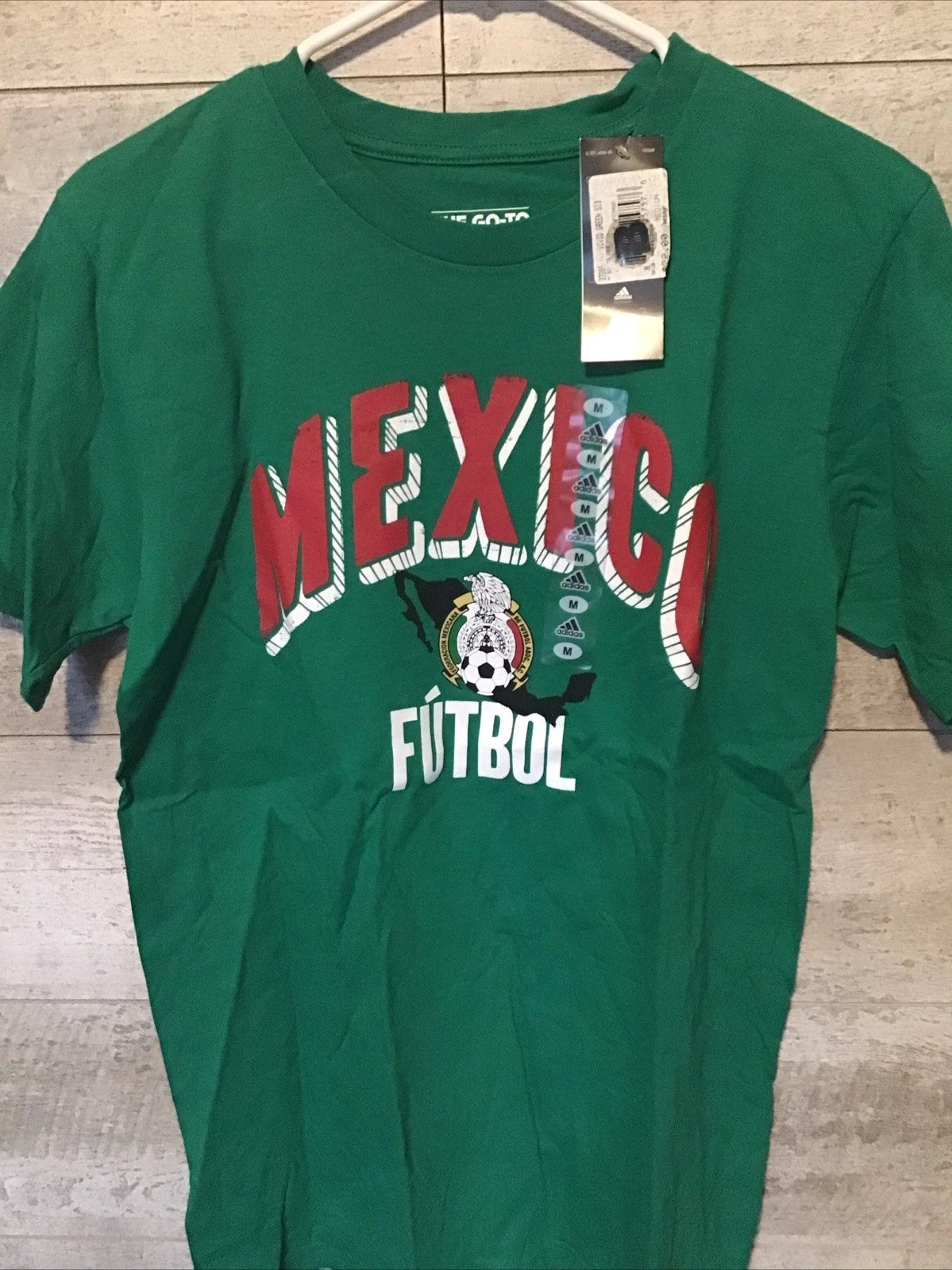 Mexico Futbol Adidas The Go-To Tee Mens Medium M T-Shirt Green NWT NEW Soccer