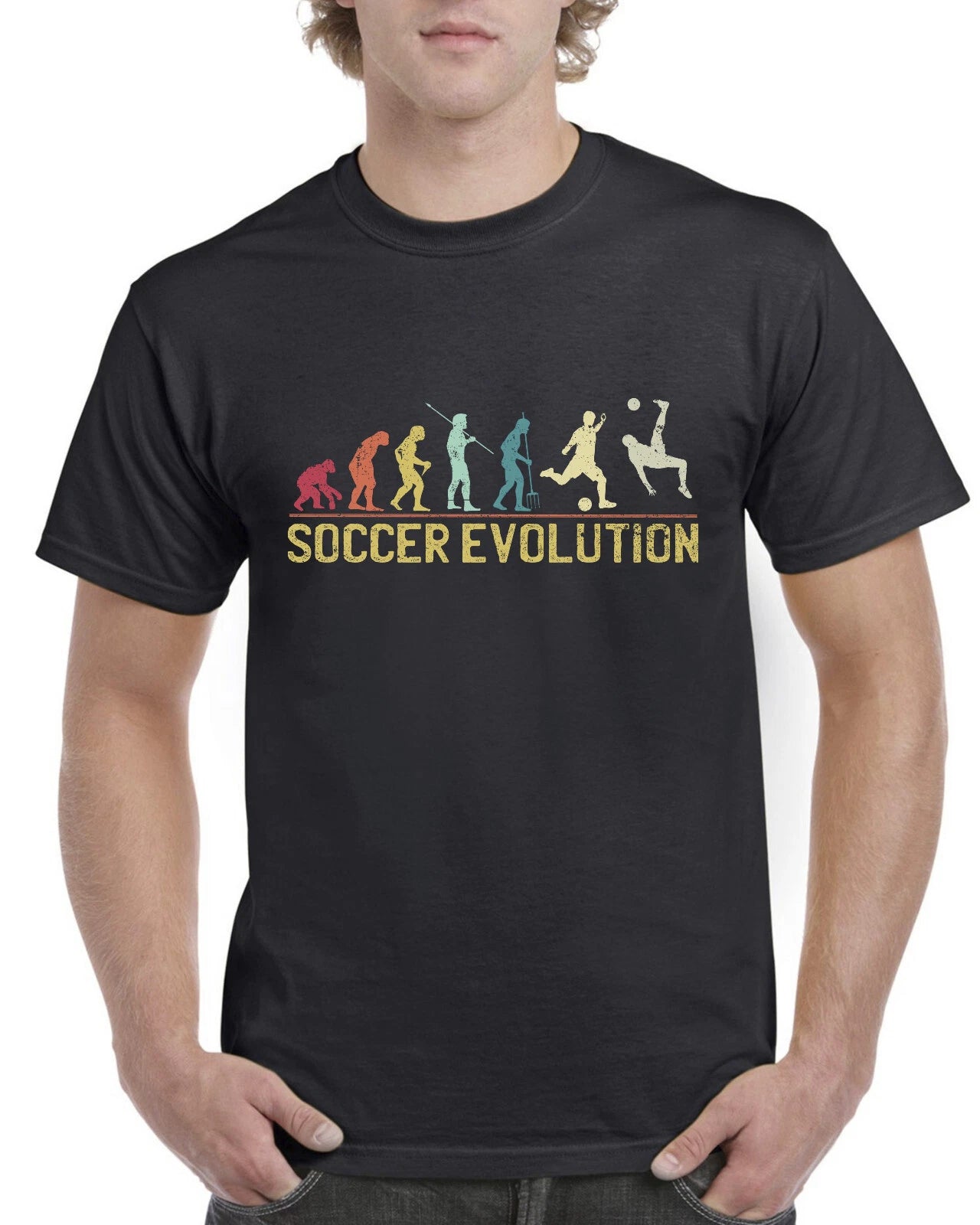 Top Gift T-Shirt for Dad: Evolution of Soccer Sports Cotton Comfort