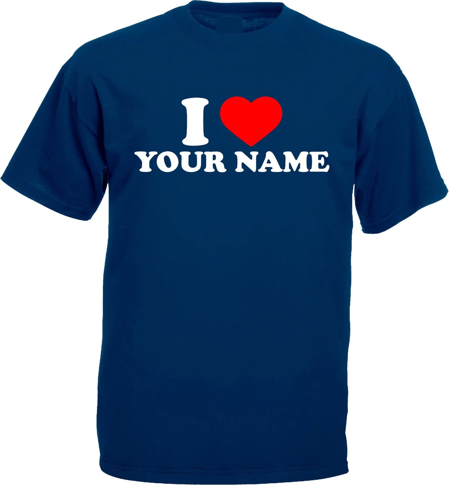Personalised I Heart T-shirt, Custom Valentine's Day Gift Unisex Tee Top