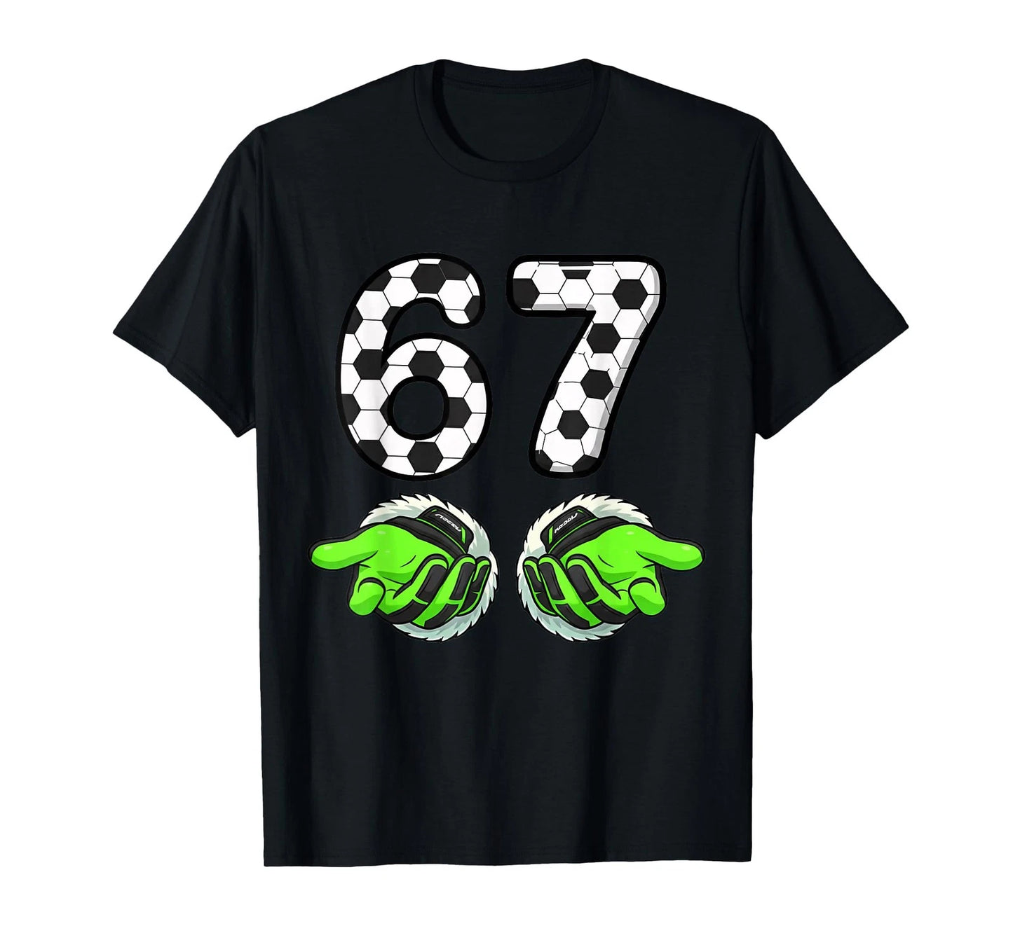 67 Soccer Goalkeeper Gloves Goalie Hands for Youth Boys T-Shirt