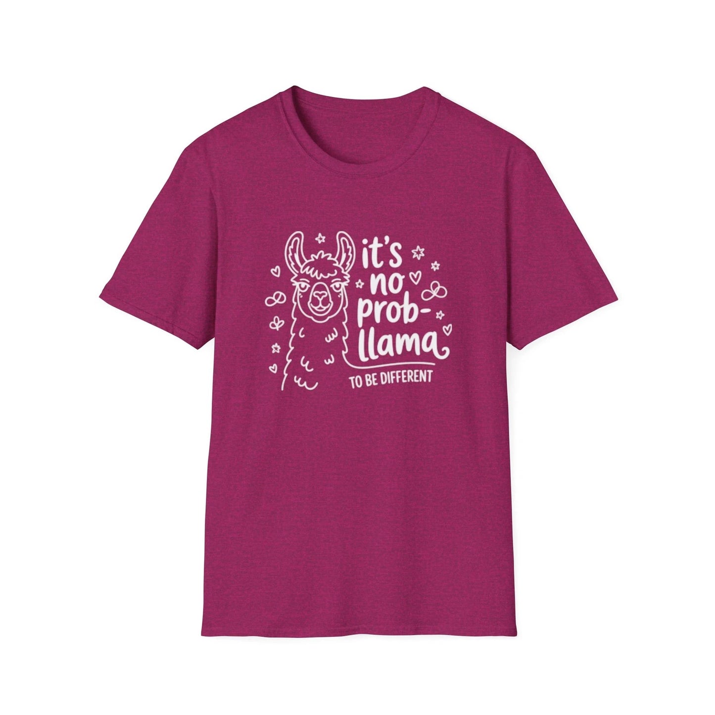 -No Prob-llama Autism T-Shirt | Plain Crewneck Tee
