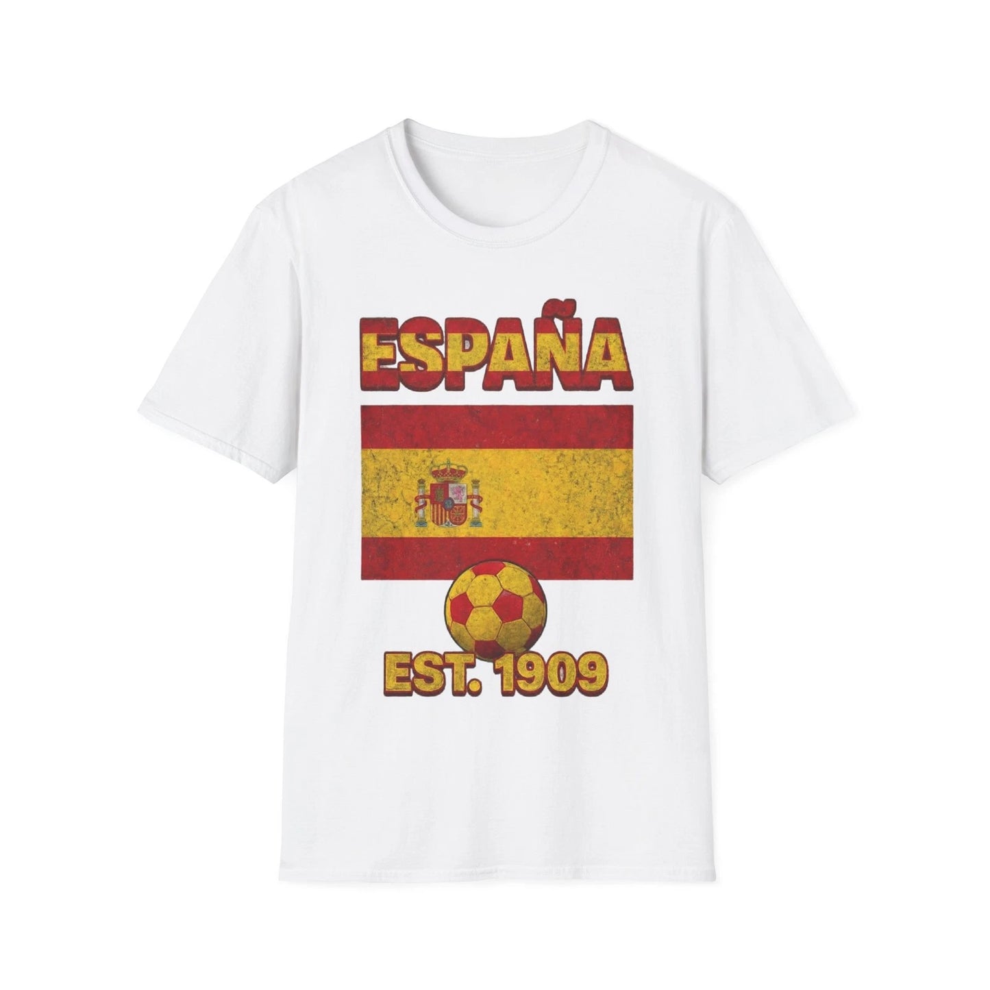 España Spain Flag Futbol Soccer T-Shirt | Nations Heritage Collection | Vintage