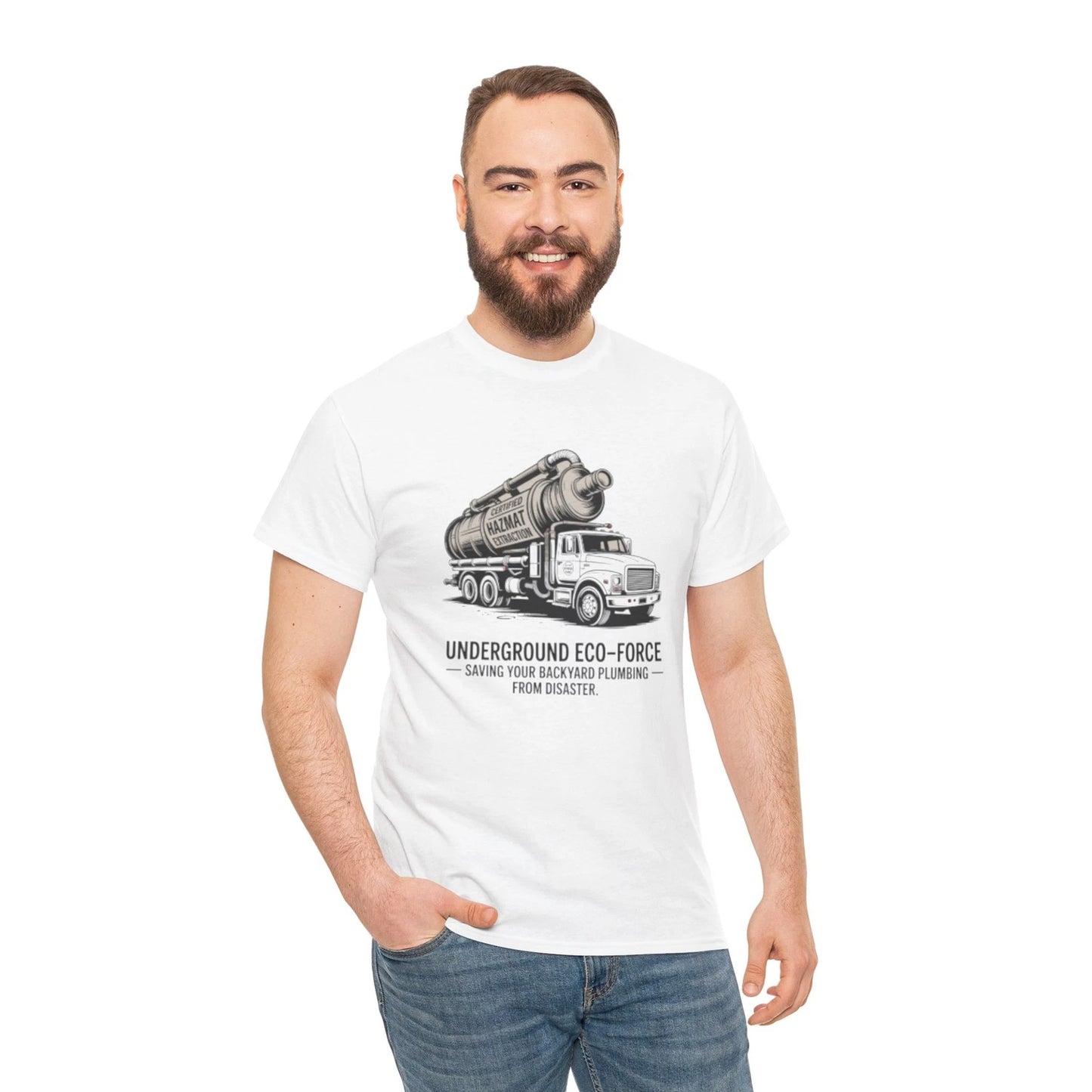 Funny Septic Tank Pumper T Shirt Distressed Plumbing Humorous Excavation Graphic