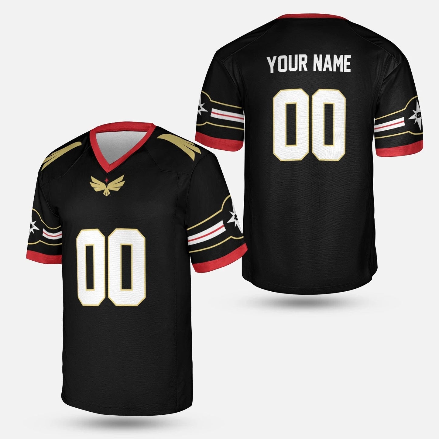 Personalized Vegas Knight Hawks V-neck Shirt All Printed Fan Gear Apparel Black