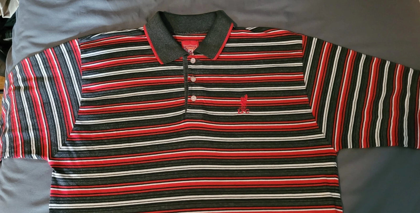 Liverpool Football Club Vintage Soccer Polo Shirt - Men's M Great Pattern!