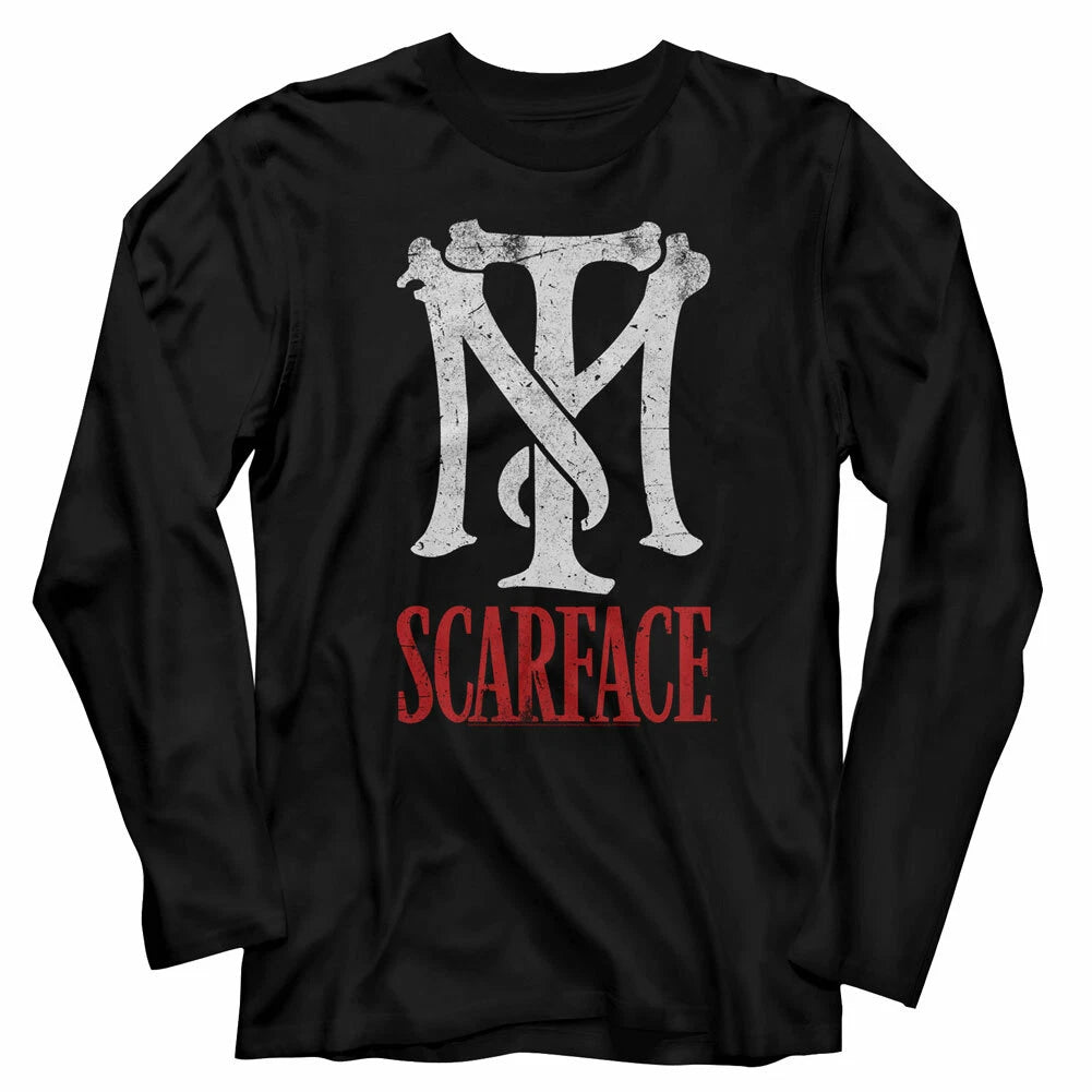 Scarface Movie Tony Montana TM Symbol Men's Long Sleeve T Shirt Cuban Drug Lord