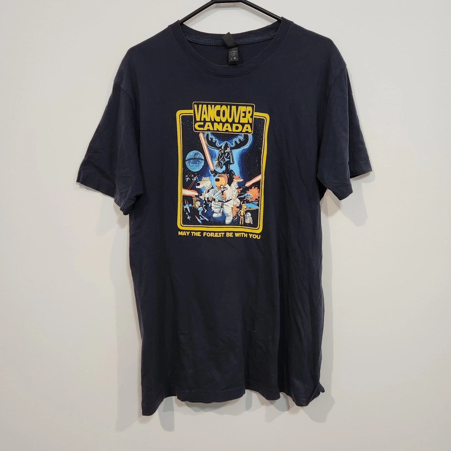 Vancouver Canada May the Forest Be With You Tourist T-Shirt Men’s Size Large