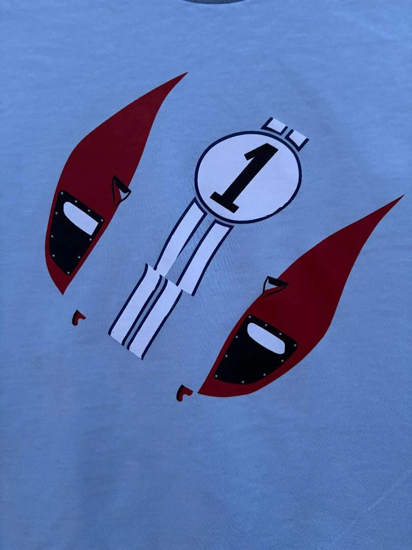 NEW 1966 FORD GT40 # 1 T-Shirt KEN MILES FERRARI MOVIE Ford