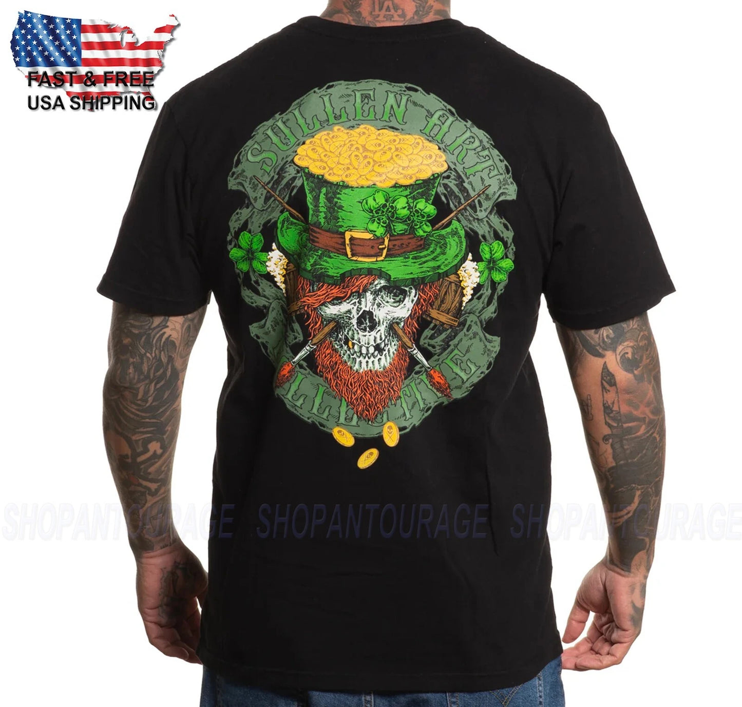Sullen Art Collective Chance Badge Premium SCM6980 Court Manche T-Shirt Pour Men