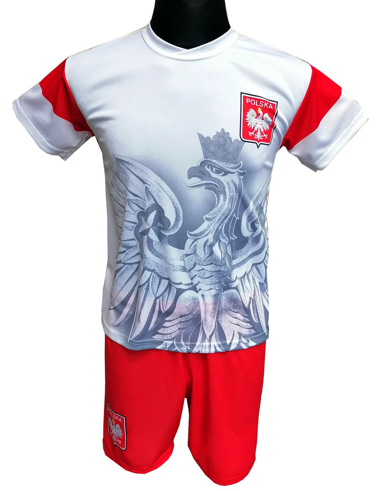 Polska Football T-shirt + shorts Poland strój piłkarski Reprezentacji Polski