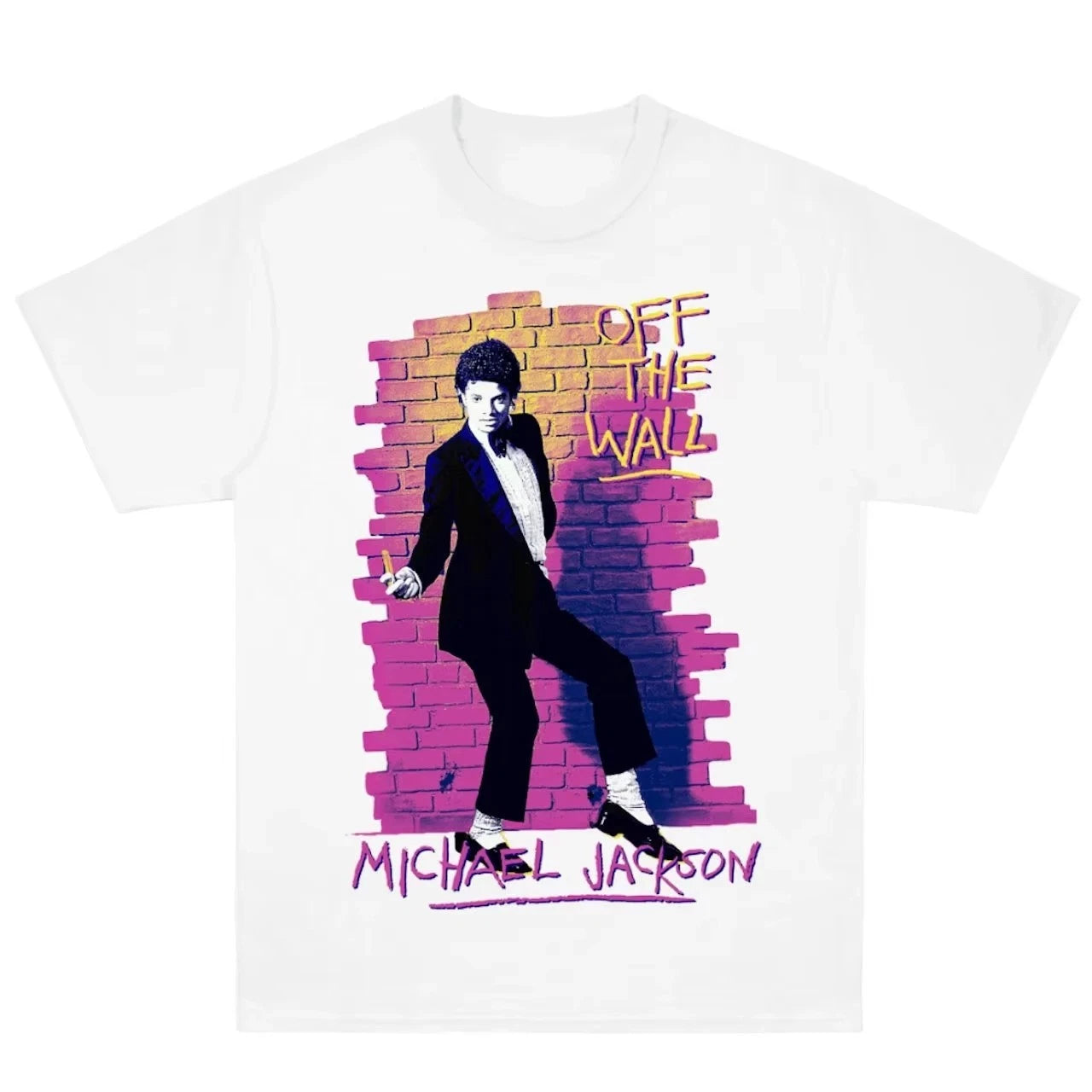 Michael Jackson T-Shirts BAD Off The Wall Graphic Print Tees Unisex 100% Cotton