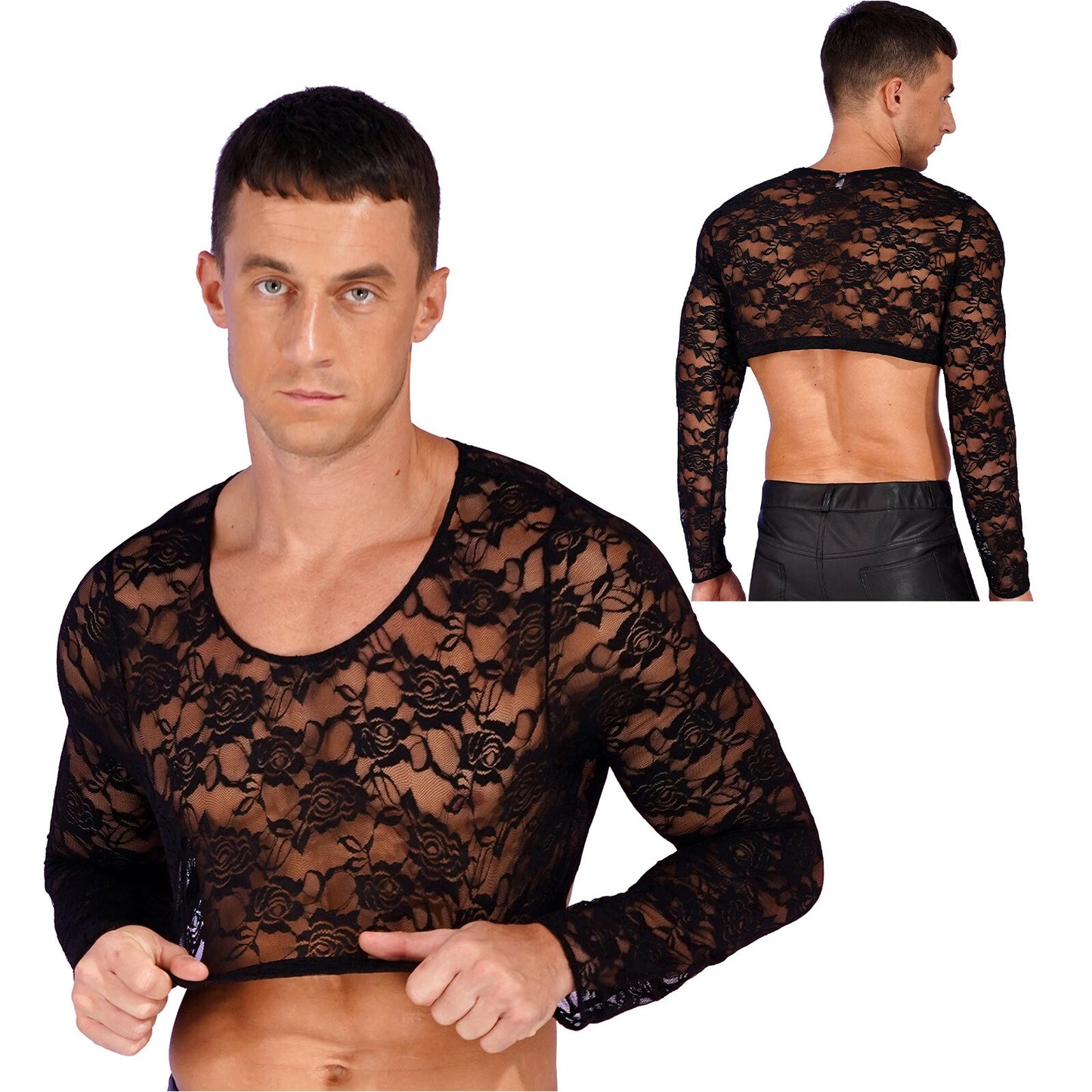 Mens Football Gym Vest Brace Chest Support Crew Neck Compression Crop Tank Tops