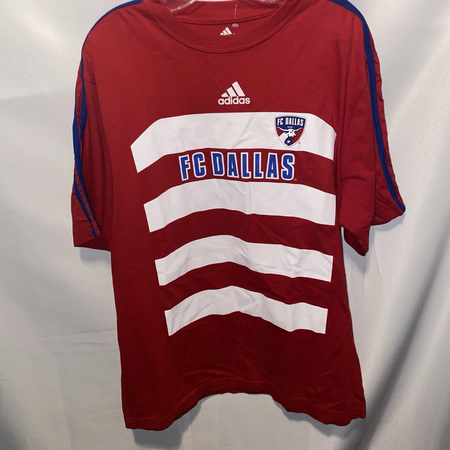 Adidas Men's Tshirt FC Dallas MLS Soccer Size L Red