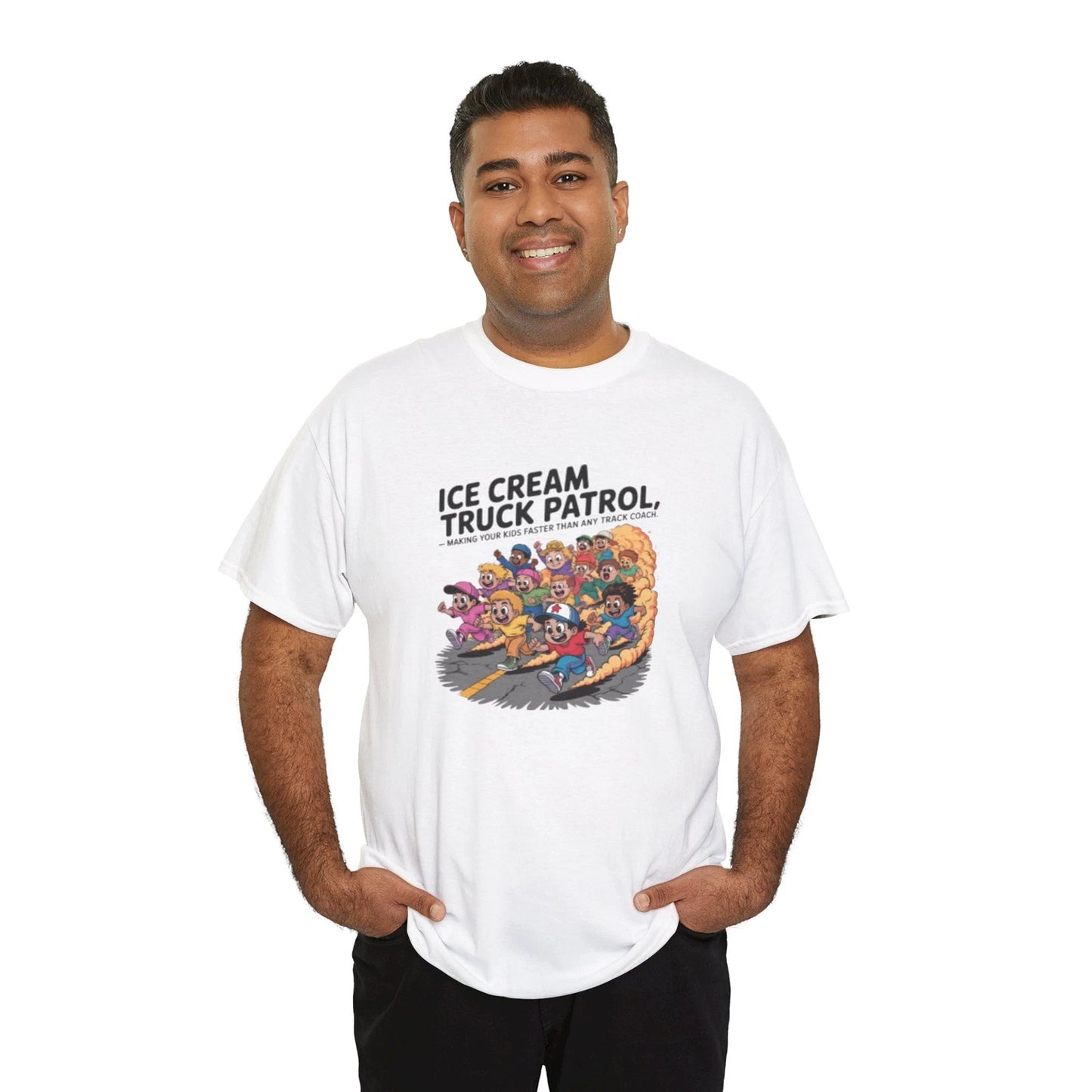 VTG Ice Cream Truck Driver T Shirt 90s Graphic Heavyweight Funny Kids Chase Tee